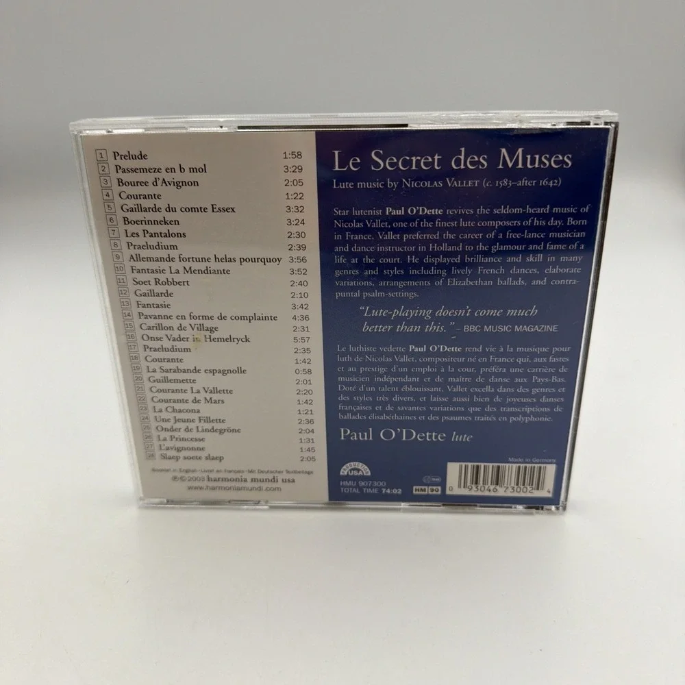 Le Secret Des Muses by Vallet / O'dette (CD, 2004) - Picture 2 of 4